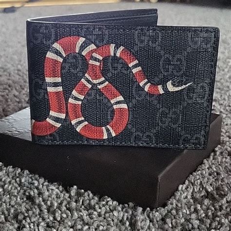 gucci wallet mens fake|authentic gucci snake wallet.